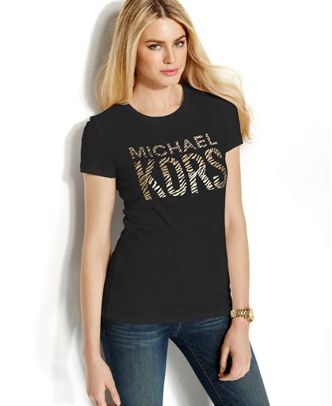 michael kors logo women t-shirts|Michael Kors women's ruffled shirts.